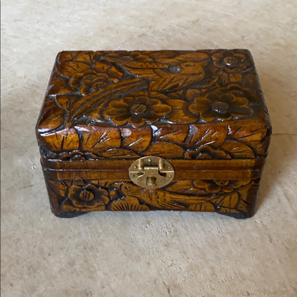 Vintage Wooden Jewelry Box